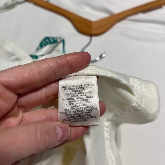 Anthropologie moulinette soeurs arbor green lace overlay dress size 6 - Picture 5 of 10